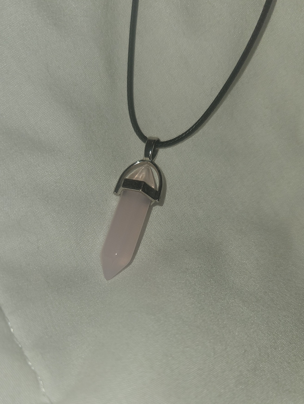 Rose Quartz Point Pendant Necklace